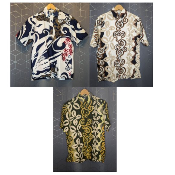 Manuhealii Other - Set of 3 Manuheali'i Mens Aloha Pullover Shirts Sz S